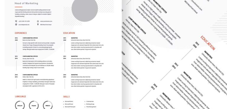 CV Resume & Cover Letter Template Free Download