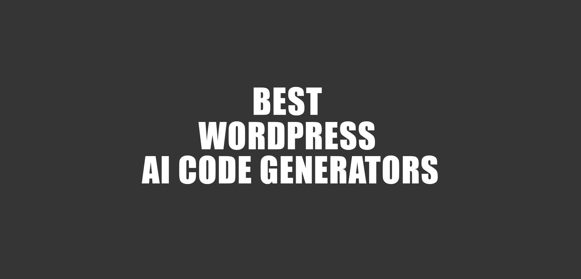 WordPress AI Code Generators