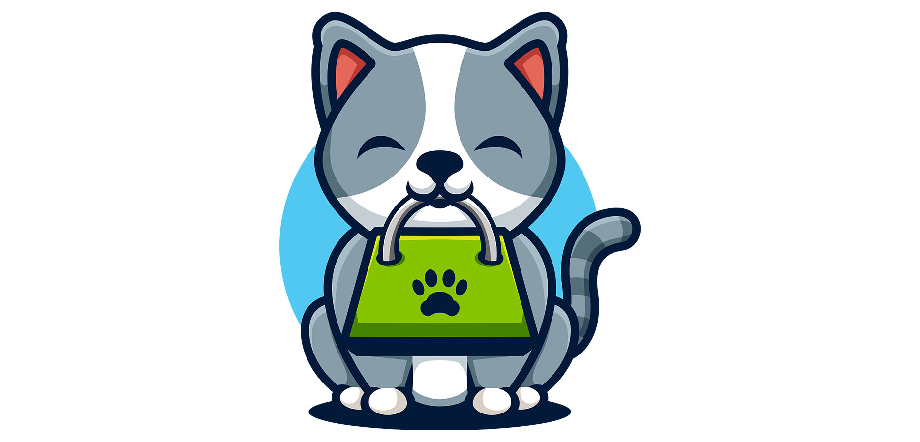 Cat Shopping Logo Free Download