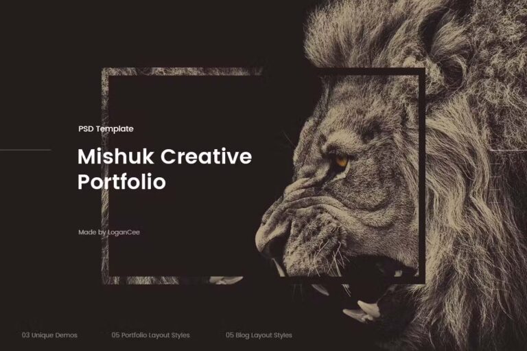 Mishuk - Creative PSD Template Free Download