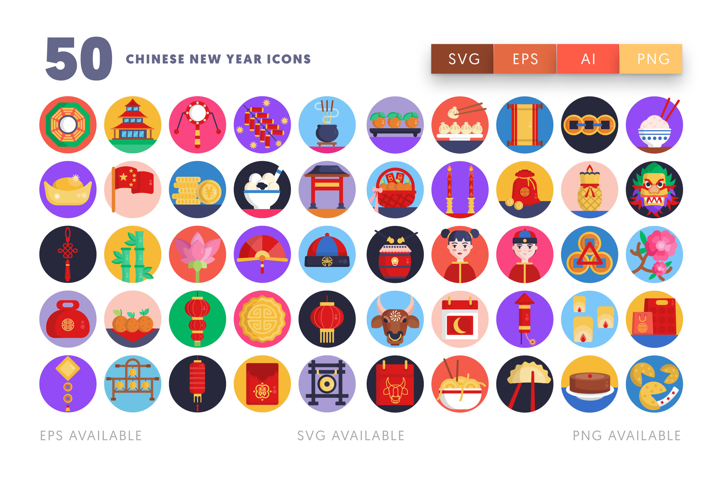 50 Chinese New Year Icons Free Download